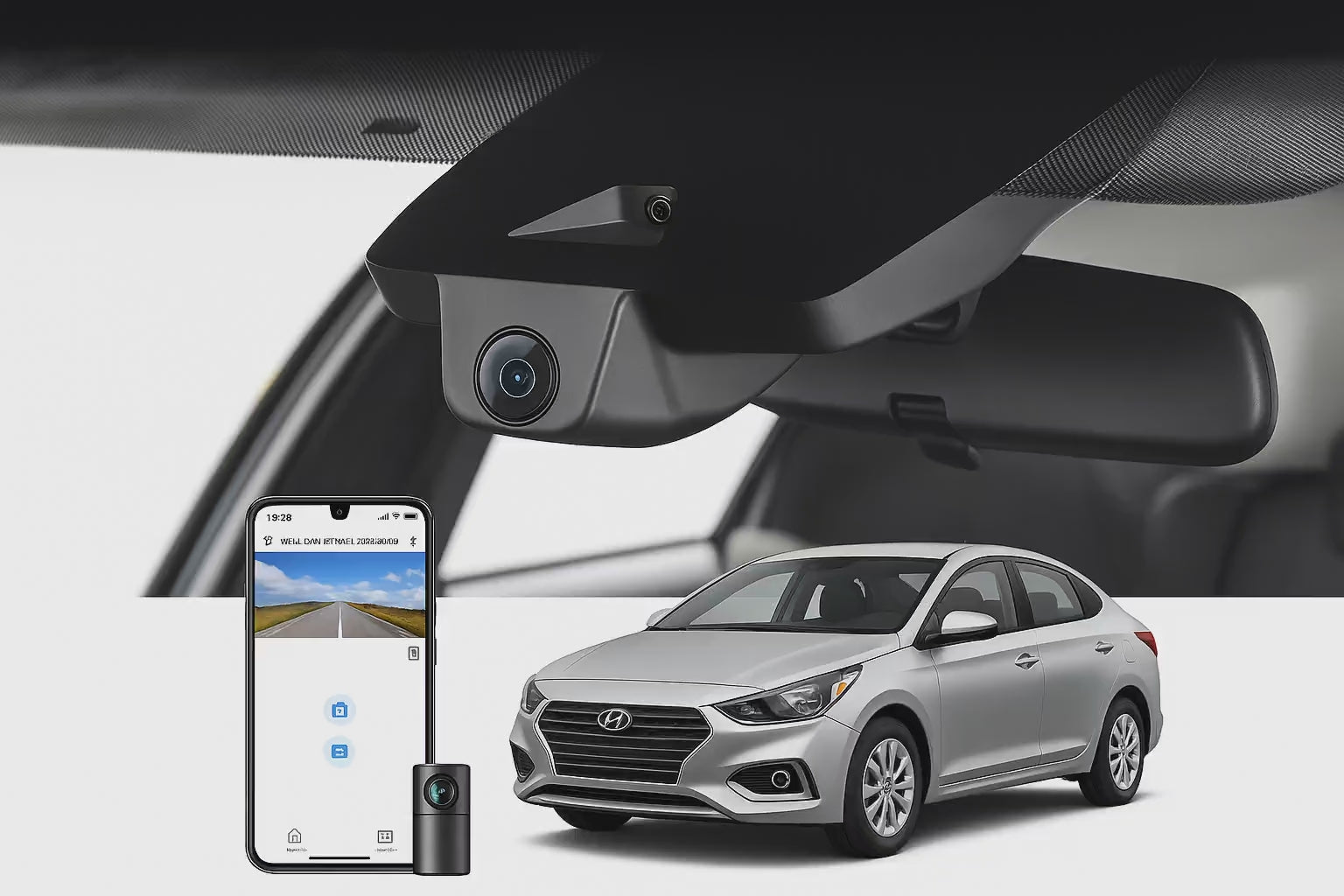 Mangoal 2020 Hyundai Accent Sedan dash cam | Integrated Look Dash Camera | Mangoal