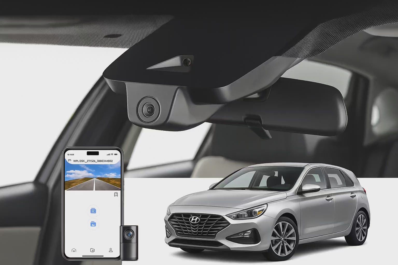 Mangoal 2020 Hyundai Elantra GT Hatchback dash cam | Flush Mount Commercial Dash Cam | Mangoal