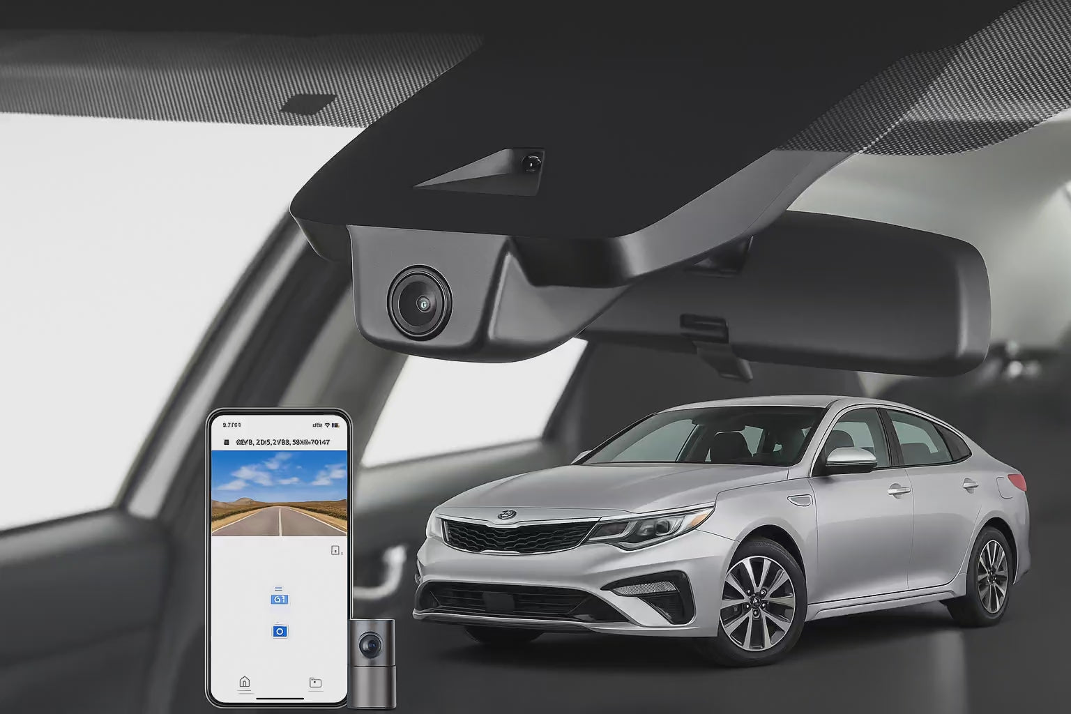Mangoal 2020 Kia Optima Hybrid Sedan dash cam | Integrated Look Dash Camera | Mangoal