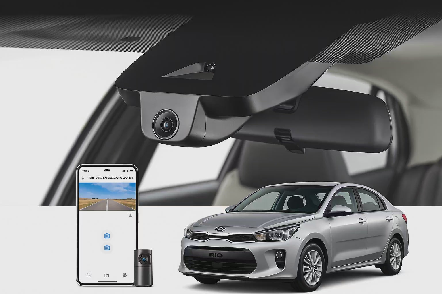 Mangoal 2020 Kia Rio Sedan Hatchback dash cam | OEM Fitment Fleet Dash Cam | Mangoal