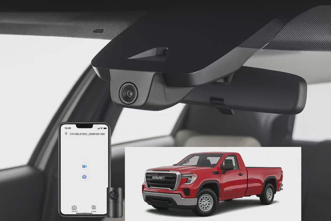 Mangoal 2020 GMC Sierra 1500 Regular Cab Pickup dash cam | Integrated Look Dash Cam | Mangoal