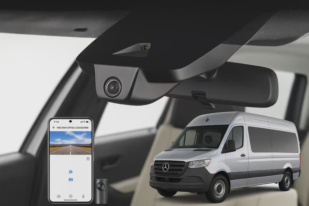 Mangoal Flush Mount Commercial Dash Cam for 2020 Freightliner Sprinter 1500 Passenger Van/Minivan | Factory Direct