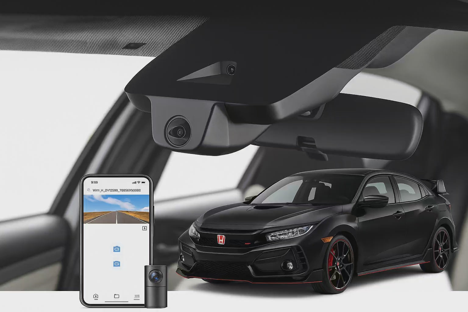 Mangoal 2020 Honda Civic Type R Hatchback dash cam | OEM Look Automotive Camera | Mangoal