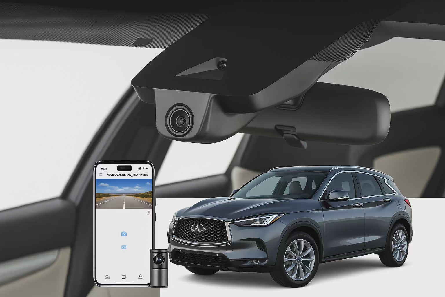 Mangoal 2020 INFINITI QX50 SUV dash cam | Flush Mount Vehicle Camera System | Mangoal