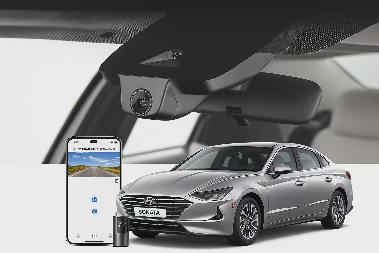 Mangoal 2020 Hyundai Sonata Hybrid Sedan dash cam | OEM Fitment Dash Cam | Mangoal